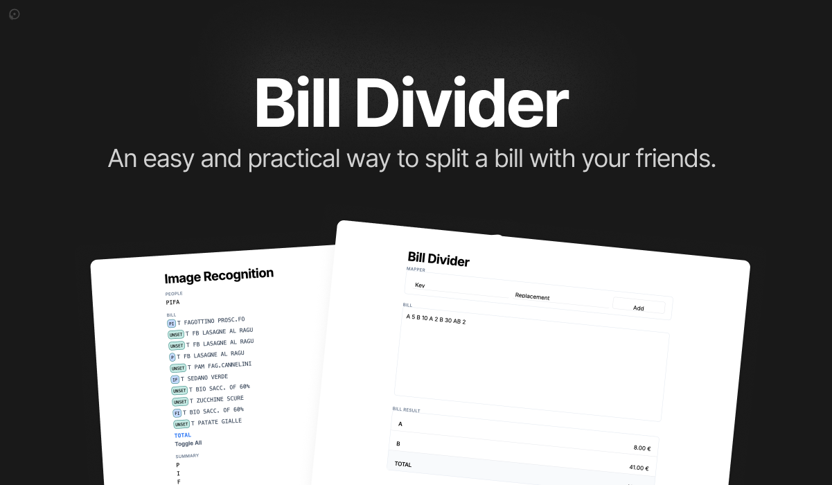 Bill Divider Cover